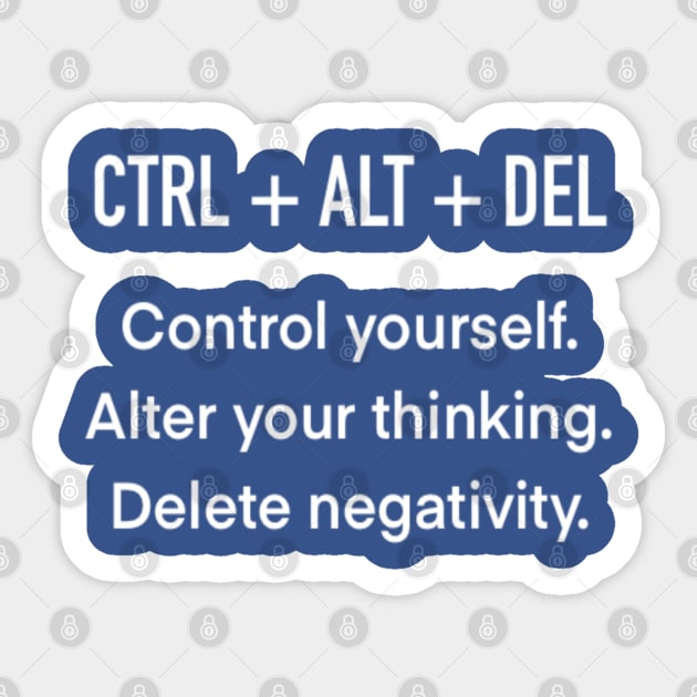 Control Alt delete Sticker by Timzartwork